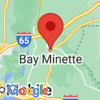 Map of Bay Minette, AL US